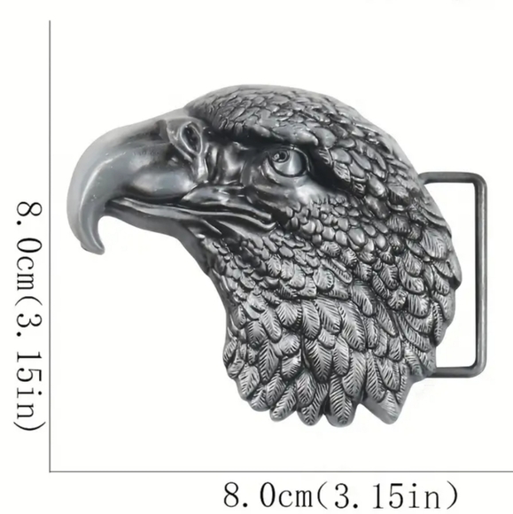 New silver eagle belt buckle fits 1.5" belt buckle - Picture 3 of 5